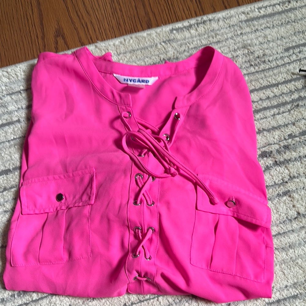 Peter Nygard Pink Blouse with Wrap Front